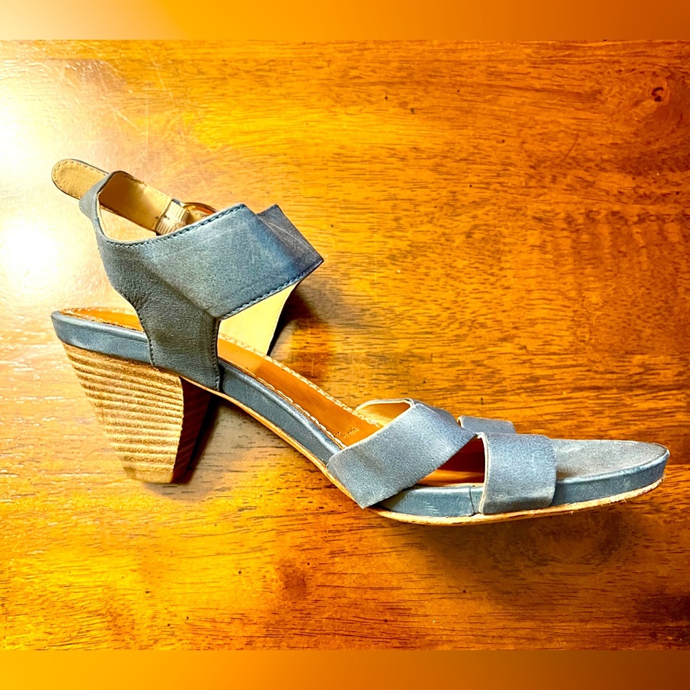 Sax Vero Cuoio (made in Italy) - light blue leather - size 38 (EU) / 7.5 (US)